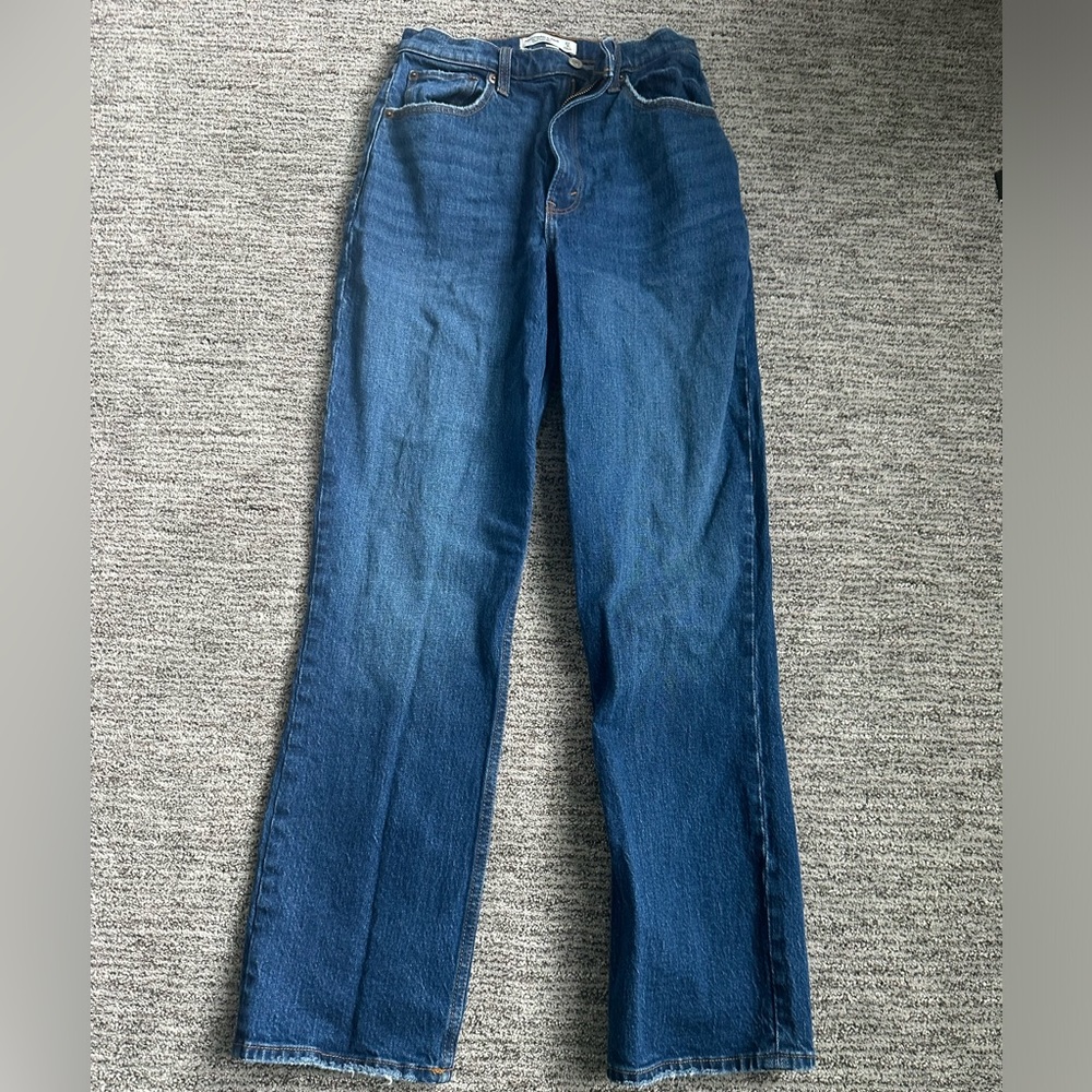 Abercrombie & Fitch Size 27/4 Ultra High Rise 90s Straight Jeans - Dark Wash